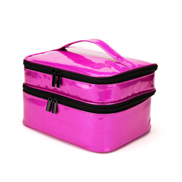 Double Layer Multi-Functional Cosmetic Bags Lady Pouch Waterproof Travel Cosmetic Bag